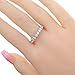 Psiroy 925 Sterling Silver Plated Created White Topaz Filled Eternity Stacking Ring Band Size 7