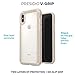 Speck Products iPresidio V-Grip iPhone Xs/iPhone X Case, Clear with Gold Glitter/Calfskin Brown