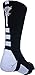 TCK Midline Lacrosse Logo Crew Socks (Black/White, Medium)