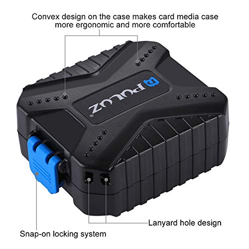 POTENCO 11 in 1 Waterproof Memory Card Case Micro SD Cards Case Pin Card Reader Storage Box SIM Holder