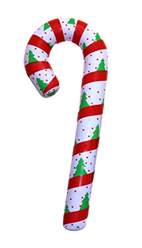 SNInc. Inflatable Candy Cane Christmas Party Decorations, Christmas Candy Cane Lawn Decorations, Bulk Pack 12 Jumbo Inflatable 44" Candy Canes, Holiday - Thumbnail 2