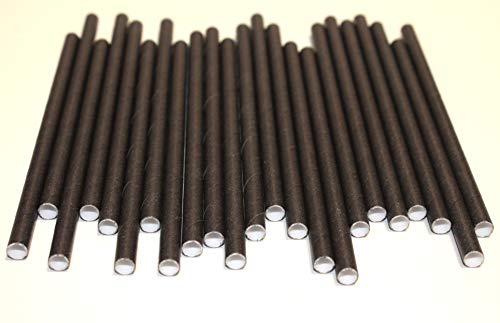 Schwarz Cocktail-Strohhalme (6mm x 140mm) - 500 Stück - Premium Trinkhalme, Biologisch Abbaubar, Umweltfreundlich… – Bild 5
