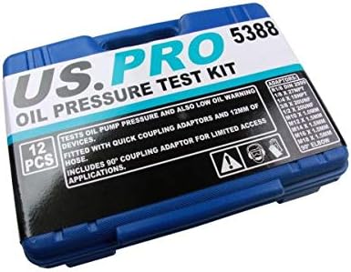 US PRO 12pc Oil Pump Pressure Test Kit Low Oil Warning 5388 - Image 3