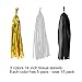 Wartoon 43 Pcs Paper Pom Poms Flowers Tissue Balloon Tassel Garland Polka Dot Paper Garland Kit for Birthday Wedding Party Decorations - Black and Gold