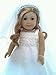 DollsHobbiesNmore Wedding Gown Compatible with American Girl Dolls-18 Inch Doll Clothes for American Girl Dolls