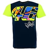 Valentino Rossi VR46 Moto GP Large 46 Signature Blue T-shirt Official 2017