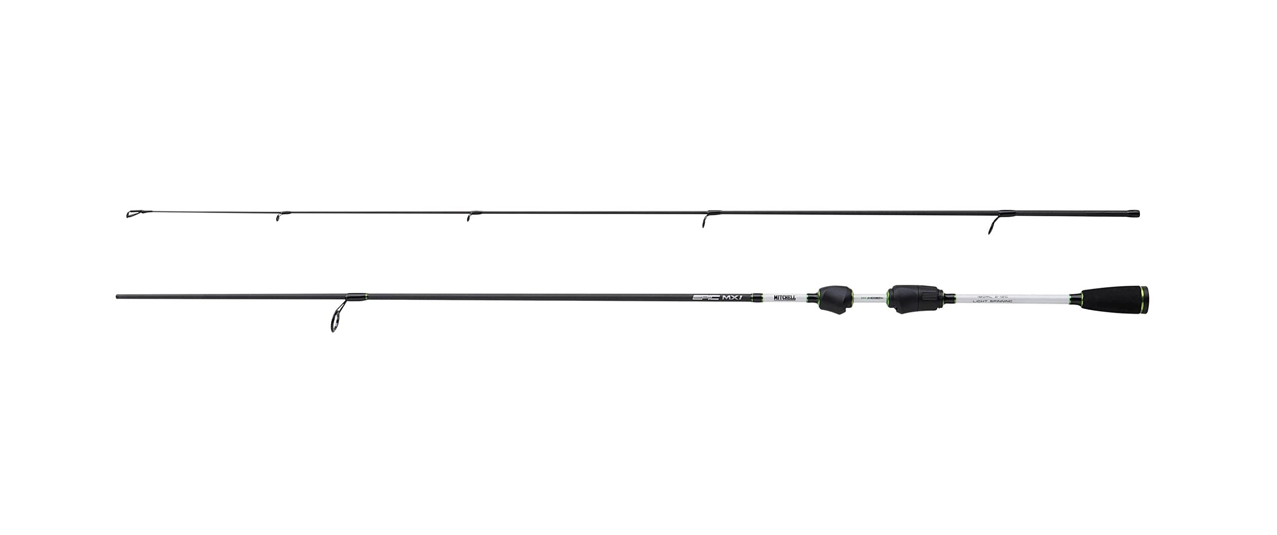 Mitchell Epic MX1 Spinning Rod | Lightweight Carbon Spinning Fishing Rod for Bass, Trout, Pike |Freshwater & Saltwater Fishing | Fast Action, Ideal for Beginner & Pro Anglers | White/Black, 2.4m 1-8g