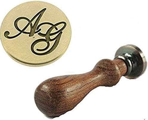 MDLG Vintage Custom Made Two Letters Personalized Letter Picture Logo Wedding Invitation Wax Sealing Seal Stamp Set