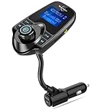 Bluetooth FM Transmitter 1.44 Inch Display Radio Adapter Car Kit With 5V 2.1A USB Car Charger MP3 Player Read Micro SD Card and USB Flash Drive