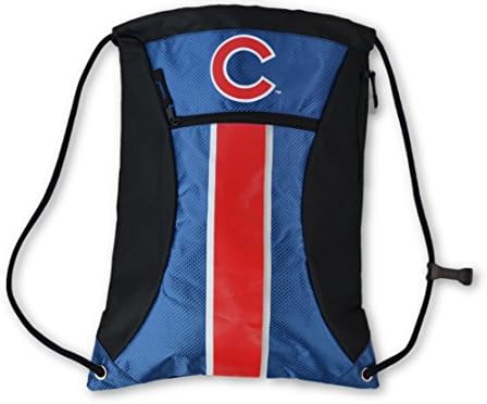 Official Major League Baseball Fan Shop MLB Team Drawstring Backpack. Premium Quality with Sternum Cord Clip (Chicago Cubs)