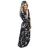 Fedi Apparel Boho Floral Long Maxi Beach Dresses Cocktail Summer Sundress