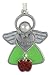 BANBERRY DESIGNS Teacher Angel Hanging Ornament with Apple Charm and Heart - Thank You & Appreciation - Engraved, and Enameled - 2-1/2 Inch H - Christmas & Special Occasion Gift