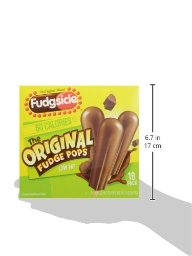 Popsicle Fudgsicle Fudge Pops, Low Fat, 18 ct
