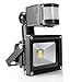 Warmoon Security Motion Sensor Night Lights 10W Auto On/Off Waterproof Security LED Light for Wall Garden Patio Deck Pool Yard Driveway Stairs - Warm White