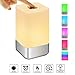 Wake Up Light Alarm Clock,GLIME Sunrise Simulation LED Bedside Lamp Clocks for Bedroom Touch Sensor Night Light with 7 Changing Colors 5 Natural Sounds 3 Brightness USB Rechargeable Reading Lamps