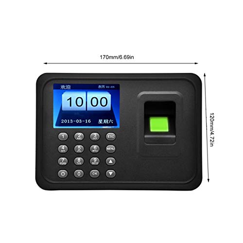 A6 LCD Display Smart Attendance Machine Recorder Biometric Fingerprint Time Clock Reader High Precision Reflect Fingerprint