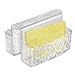 iDesign Blumz BPA-Free Flexible PVC Plastic In-Sink Double Sponge Holder - 4.3