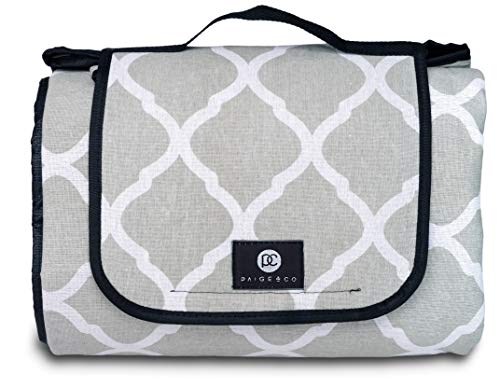 Paige and Co Large Picnic Blanket, Baby Play mat, Outdoor playmat, Beach Mat, Camping Rug, Waterproof, Cotton, Linen