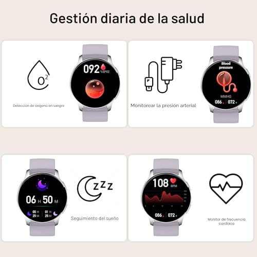 Betatree Smartwatch Woman Man with Bluetooth Calls, 1.32 Inch Smart Fitness Watch, 20 Sports Modes, Pedometer, Sleep Monitor, Heart Rate Monitor Activity Bracelet, Smart Watch for Android iOS