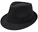 Simplicity Indiana Men's Adult Deluxe Structured Fedora Hat, Black