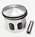 Low pin dual windowed piston