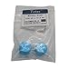 Taiss / 2pcs Blue Aluminum Rotary Electronic Control Potentiometer Knob for 6 mm Diameter Shaft, Volume Control Knobs, Audio knob, Guitar Knobs，Switch Knob, 20mm Dia. x 15.5mm Height