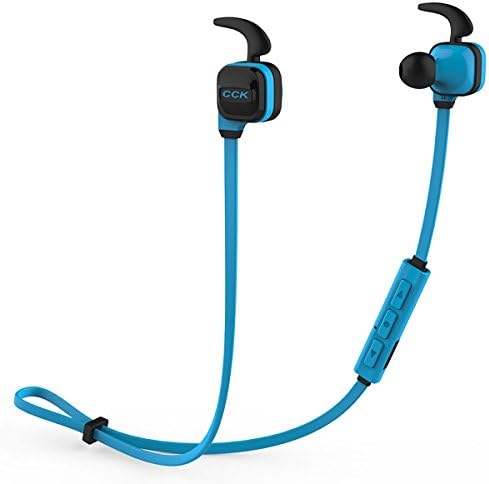 CCK KS Bluetooth Earphones Wireless Sports Headphones Bass Stereo With Ear Hook Mic Voice Prompt Handsfree DSP Noise Reduction for Phone(Blue)