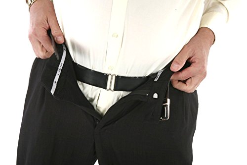 Wesol Distribution Unisex Shirt Lock Undergarment Belt to Keep Your Shirt Tucked, 38 and below, Black