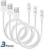 CsyncDirect 3-Feet 8-Pin Lightning to USB Cable for Apple iphone 6 / 6 Plus / 5s / 5c / 5 , ipod 7, ipad Mini / Mini 2/ Mini 3, ipad 4 / ipad Air / ipad Air 2 (Pack of 3)