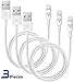 CsyncDirect 3-Feet 8-Pin Lightning to USB Cable for Apple iphone 6 / 6 Plus / 5s / 5c / 5 , ipod 7, ipad Mini / Mini 2/ Mini 3, ipad 4 / ipad Air / ipad Air 2 (Pack of 3)