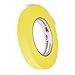 3M 06652 Automotive Refinish Masking Tape, 250 Degree F Performance Temperature, 28 lbsin Tensile Strength, 55m Length x 18mm Width, Yellow (Case of 12 Rolls)
