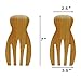 JB Home Collection 4564, Natural Bamboo Salad Hands for Salad Mixing and Serving, Bamboo Salad Server Set of 2 Kitchen Helper