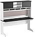 Ameriwood Home Altra Pursuit Credenza and Hutch Bundle, White/Gray