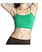 NIKIBIKI Women Seamless Classic Crop Top Bralette, Made in U.S.A, One Size (Black)