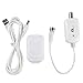 1byone 20dB High Gain Low Noise HDTV Antenna Signal Booster for TV, USB Power Supply, Boosts Non-amplified TV Antennas up to 15 Miles Range, White