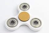 WeFidget's Original Gold Button Standard EDC Fidget Spinner, Relieve your Stress, Anxiety, ADHD (White)