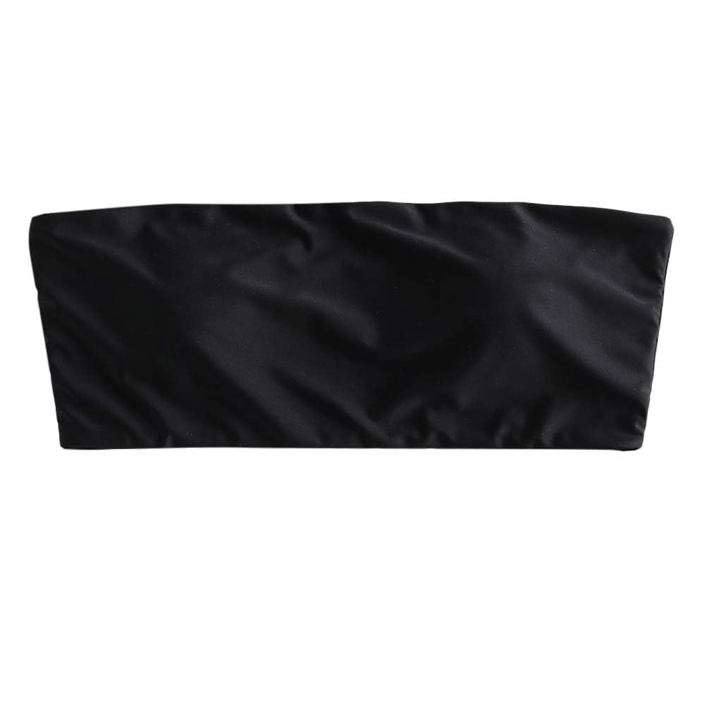 Photo 1 of ZAFUL Women's Bandeau Bikini Top Strapless Solid Color Bathing Suit (1-Top Only - Black,S)
