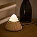 Jhua Creative Volcano Sharp Design Smart Night Light USB LED Wooden Night Light Energy Saving Table Lamp Children Desk Bed Beside Lamp with Switch for Baby/Kids/Adults Bedroom