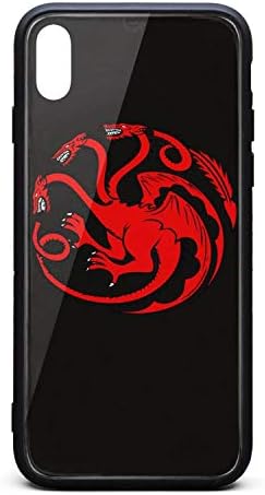 Game-of-Thrones-Targaryen- Phone Case for iPhone X/XS Full Protective TPU Rubber Shockproof Anti-Scratch Fashionable Glossy Anti Slip Thin Case