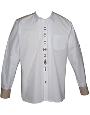 German White Lederhosen Button Down Dress Shirt