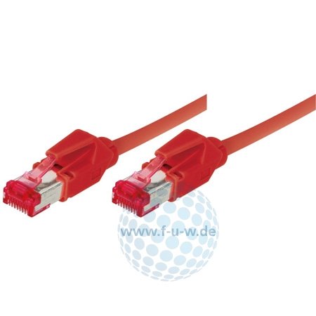 Tecline 71805R Ethernet Patch Cable Category 6A S/FTP PiMF EIA/TIA Class EA rot