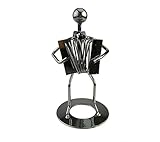 Vintage Iron Art Steel Music Man Figure Performer Home Bedroom Bar Display Decoration Ornament Birthday Gift (C49 Accordion)