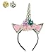 Unicorn Horn Headband Flowers Ears Headbands for Party Decoration or Cosplay Costume