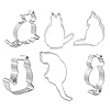 Cabilock Cat Biscuit Cutters 6 stuks – Cat Design Cookie Cutters Vormen Set, Cat Cutters voor bakken