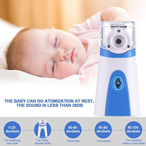 AGKupel Portable Cool Mist Humidifier Machine Professional Ultrasonic Vaporizer for Kids & Adults (White1) - Thumbnail 2