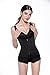 Supplim Women Waist Trainer Corset Shapewear Waist Cincher Body Shaper Bodysuit,Black,Medium