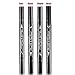 ZJchao Double-Ended Eyeliner Heart/Flower/Moon/Satr Shape Stamp Pen, 4 Styles/Set Waterproof Long Lasting Eye Decoration Cosmetic Black Eyeliner Pencil
