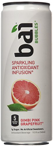 Bai5 Bubbles Sparkling Antioxidant Infusion, Gimbi Pink Grapefruit,11.5 Fl Oz (12 Count)