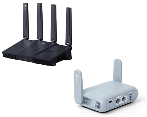 Gi Net Travel Router GL.iNet GL-BE9300(Flint 3) Tri-Band WiFi 7 Router & GL.iNet GL-MT3000 ...
