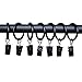 Ogrmar 36Pcs 1 Inch Curtain Drapery Clip with Metal Split Ring (Black) (1